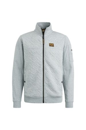 PME Legend Zip jacket jacquard interlock swea 921 L.grey mel