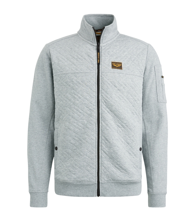 PME Legend Zip jacket jacquard interlock swea 921 L.grey mel