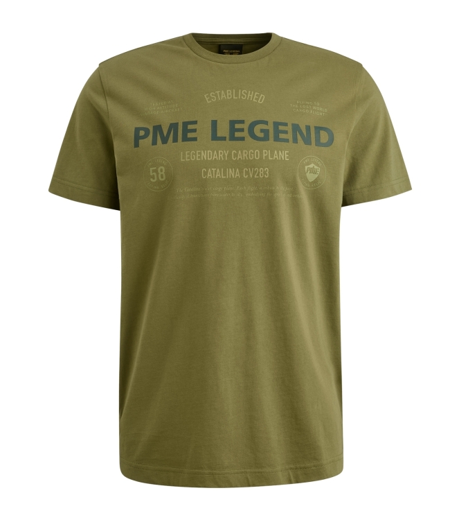PME Legend Short sleeve r-neck single jersey 6380 loden green