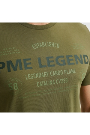 PME Legend Short sleeve r-neck single jersey 6380 loden green