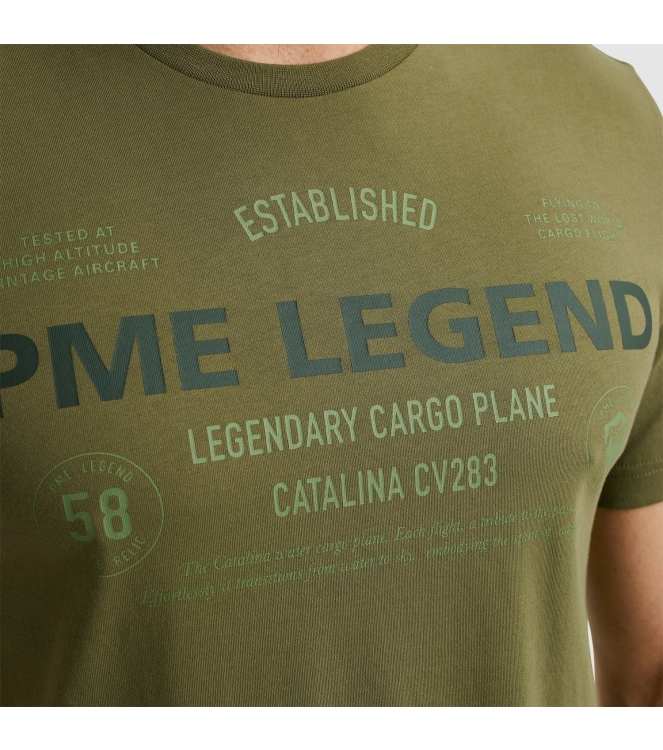 PME Legend Short sleeve r-neck single jersey 6380 loden green