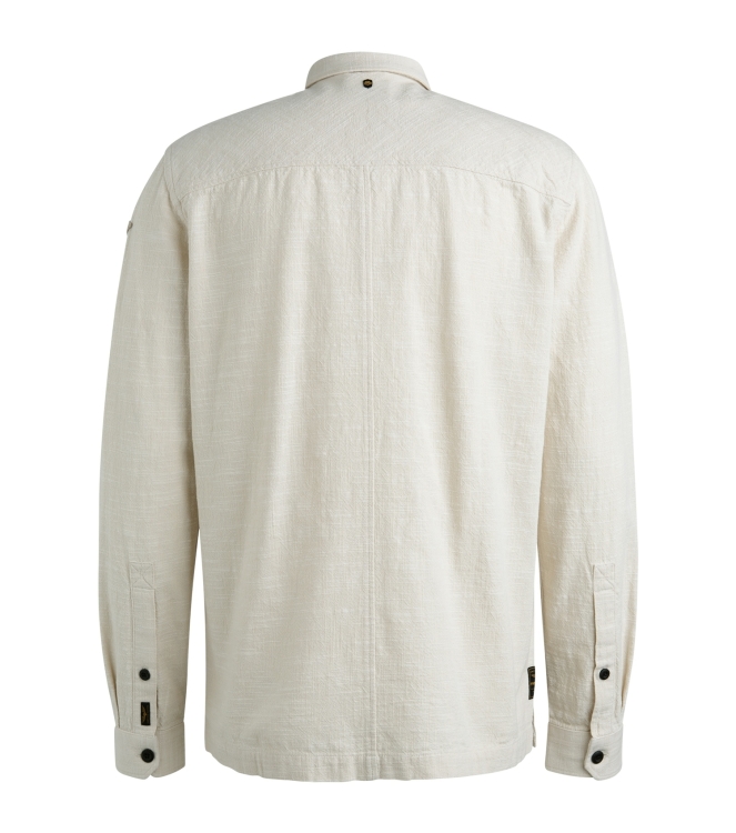PME Legend Long Sleeve Shirt 2 tone Slub 7013 Bone white