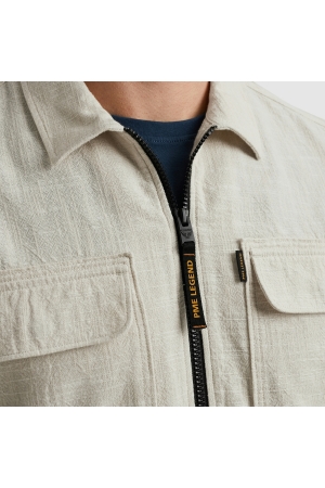 PME Legend Long Sleeve Shirt 2 tone Slub 7013 Bone white