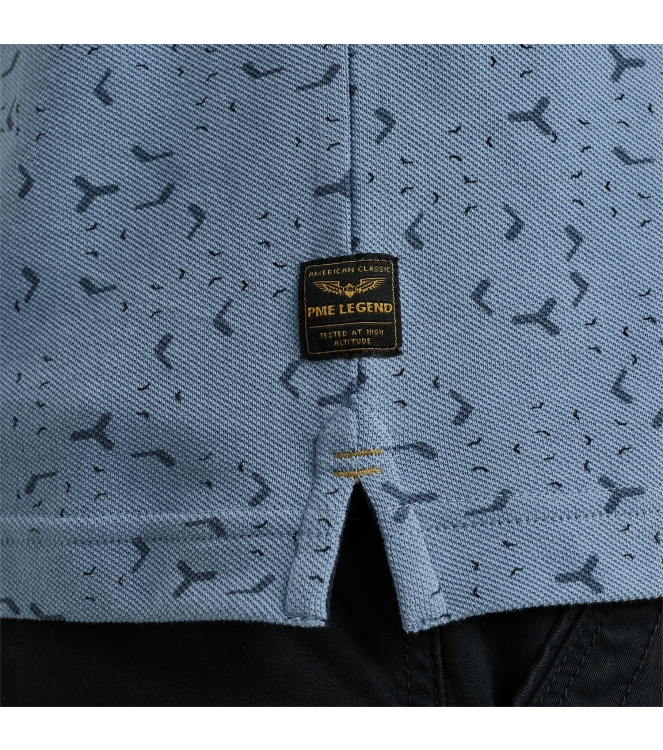 PME Legend Short sleeve polo fine pique all o 5393 Ashleigh blue