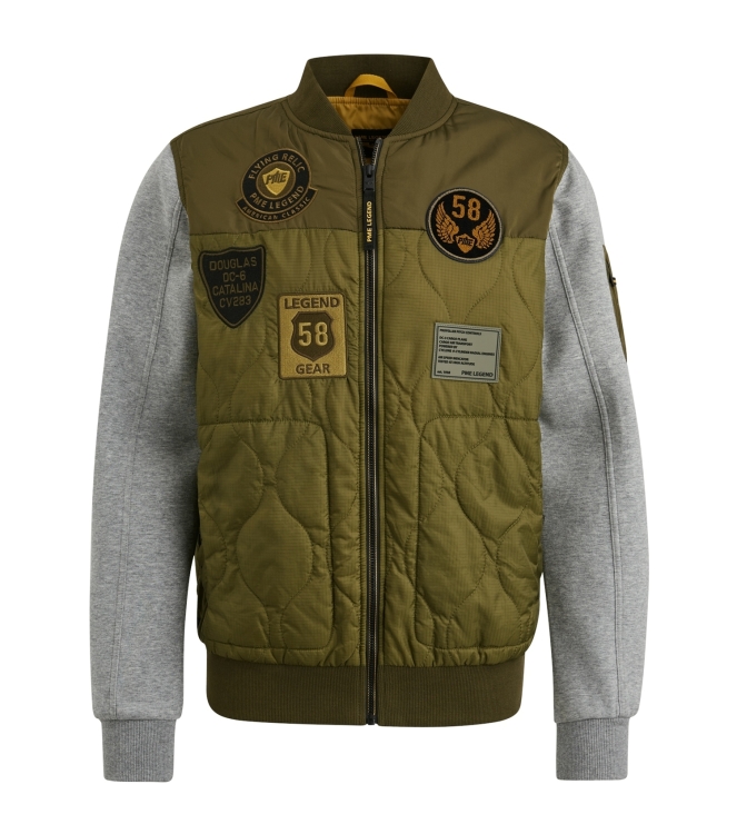 PME Legend Zip jacket interlock nylon mix 6380 londen green