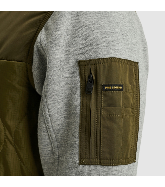 PME Legend Zip jacket interlock nylon mix 6380 londen green