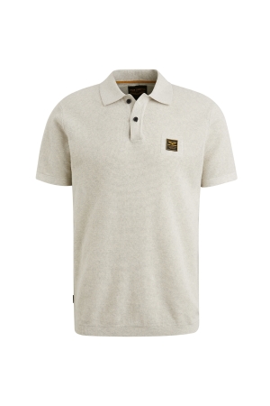 PME Legend Short sleeve polo cotton 910 Bone white melee