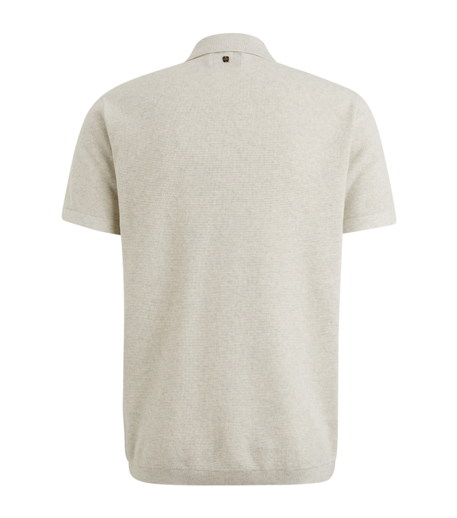 PME Legend Short sleeve polo cotton 910 Bone white melee
