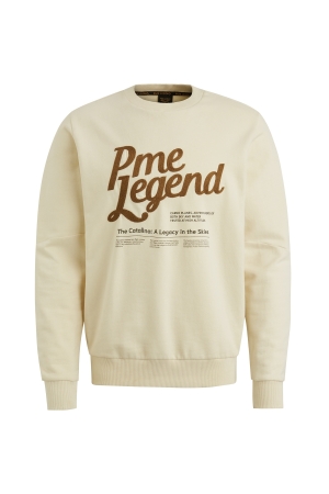 PME Legend Crewneck peached terry 7013 Bone white