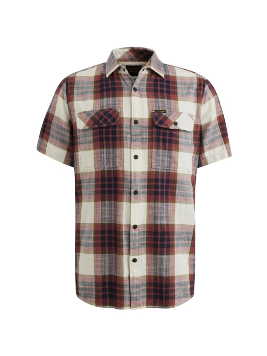 PME Legend Short Sleeve Shirt Y/D Slub Herrin 4021 Dry rose