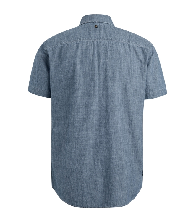 PME Legend Short Sleeve Shirt Indigo Chambray 590 Real indigo