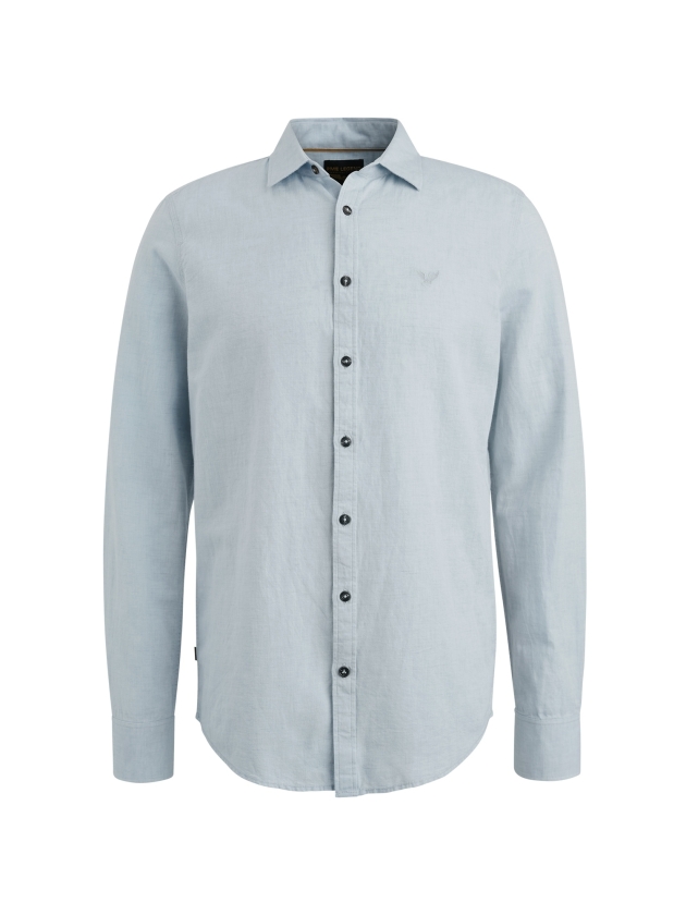 PME Legend Long Sleeve Shirt Cotton Linen 2 t 5040 Placid blue