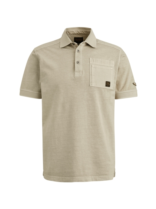 PME Legend Short sleeve polo cargo garment dy 7013 Bone white