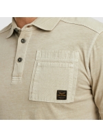 PME Legend Short sleeve polo cargo garment dy 7013 Bone white