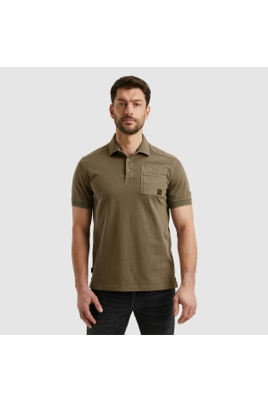 PME Legend Short sleeve polo cargo garment dy 8035 Beech