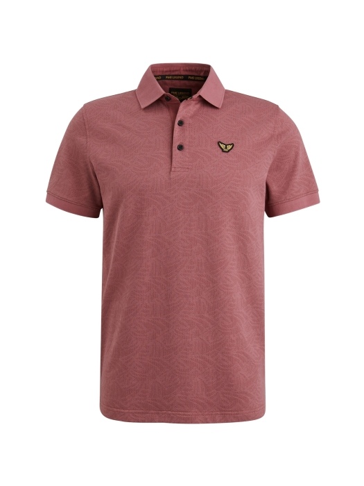PME Legend Short sleeve polo Jacquard jersey 4021 Dry rose