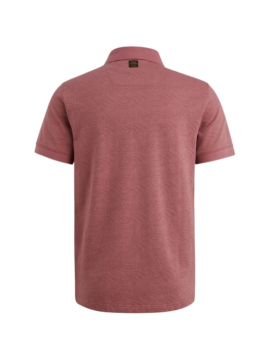 PME Legend Short sleeve polo Jacquard jersey 4021 Dry rose