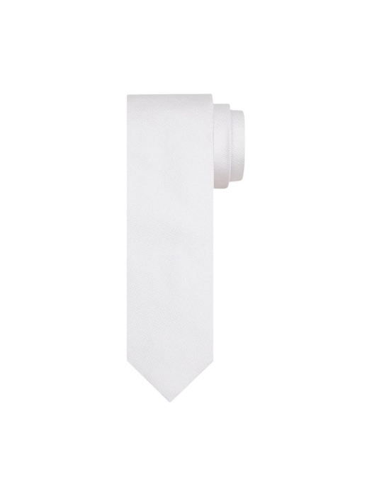 Profuomo TIE SILK WOVEN WHITE White
