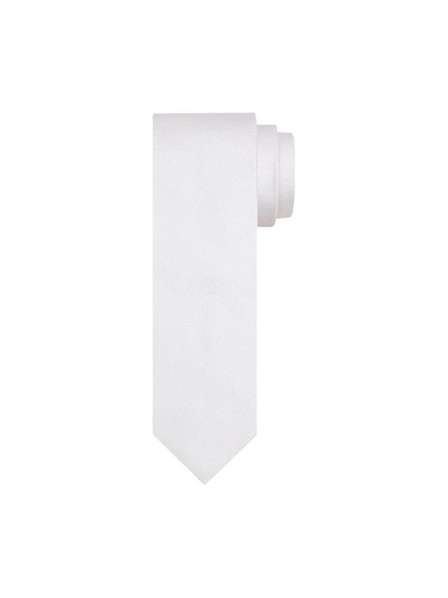 Profuomo TIE SILK WOVEN WHITE White