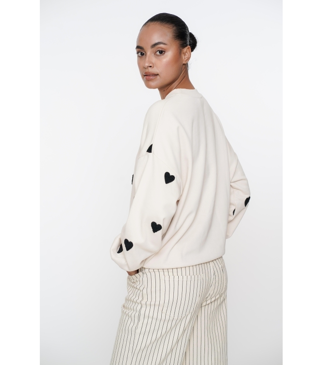 Geisha Sweater hearts terry 721 Light sand