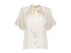 Geisha BLouse satin with bow 010 Off white