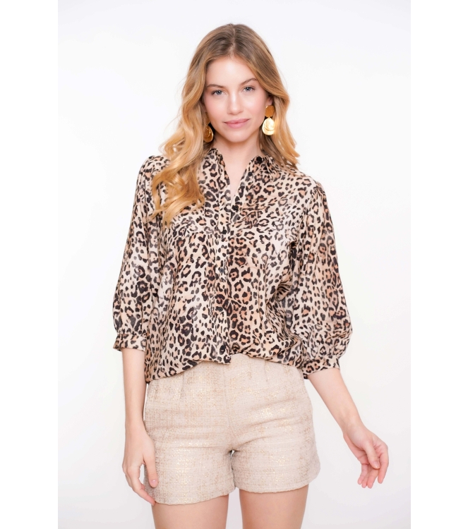 Geisha Blouse 720 Sand/black