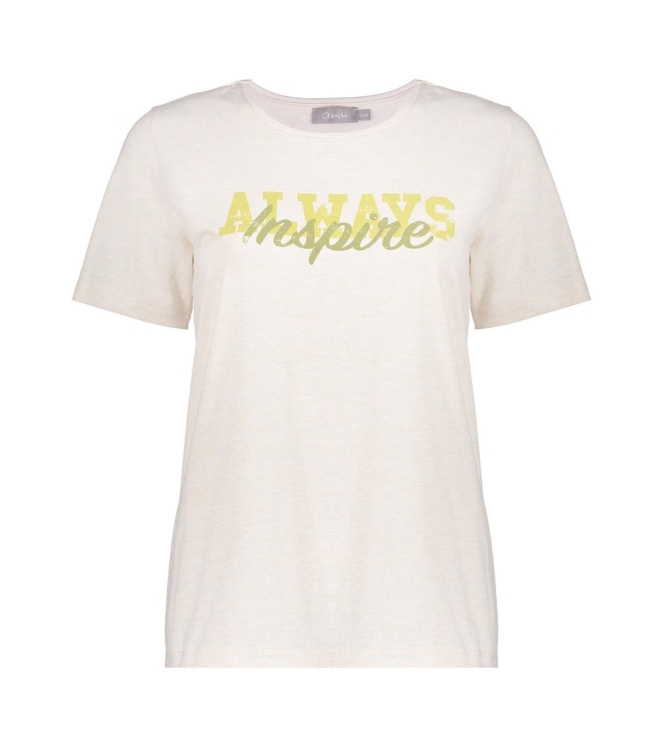 Geisha T-shirt always inspire 720 Sand/green