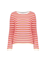 Geisha Pullover ajour stripes 250 Orange