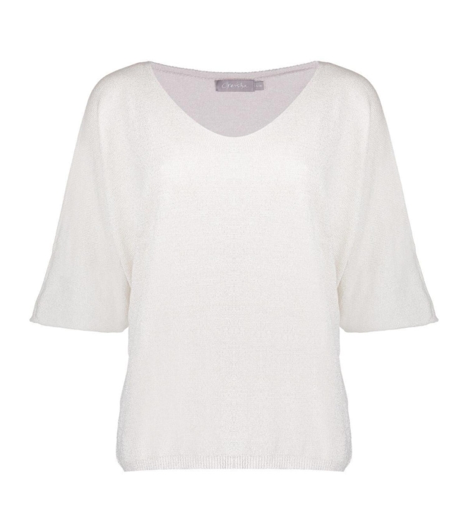 Geisha Pullover V-neck 3/4 sl 000721 Light sand/silver