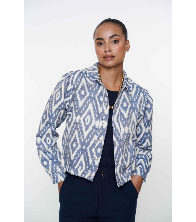 Geisha Bomber 18 Ecru/blue