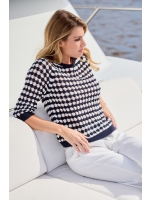 Monari Pullover 798 Deep ocean ringel