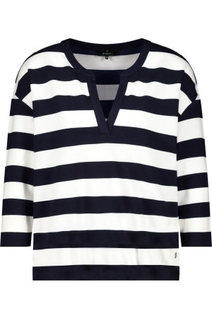 Monari Sweatshirt 798 Deep ocean ringel