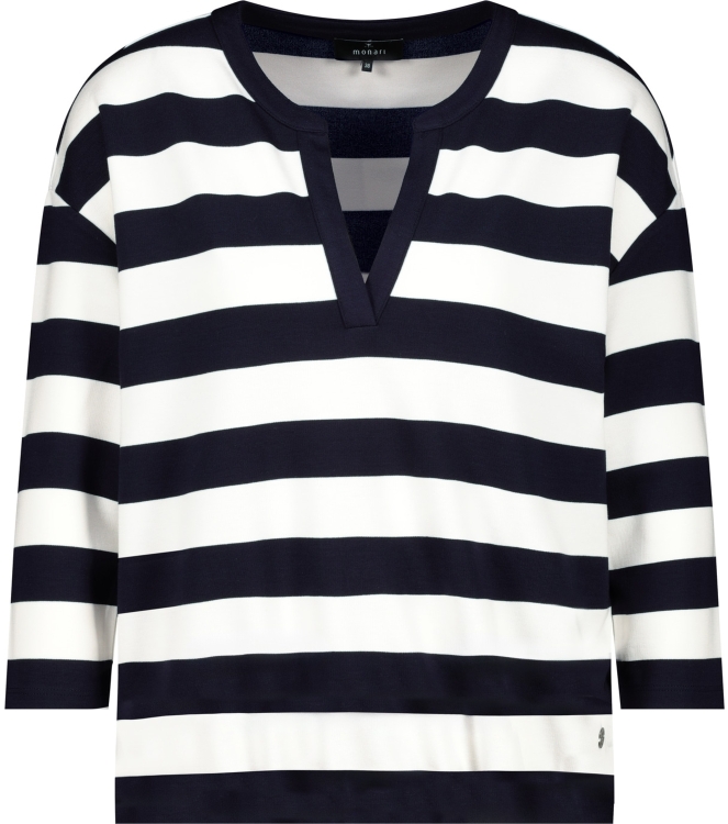 Monari Sweatshirt 798 Deep ocean ringel