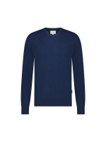 State of Art Pullover V-Neck Plai Kobalt