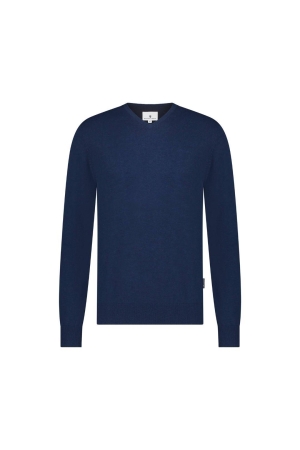 State of Art Pullover V-Neck Plai Kobalt