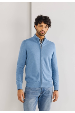 State of Art Cardigan Plain Knit Grijsblauw
