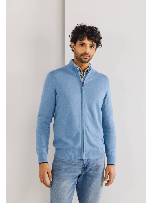 State of Art Cardigan Plain Knit Grijsblauw