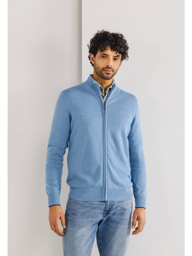 State of Art Cardigan Plain Knit Grijsblauw