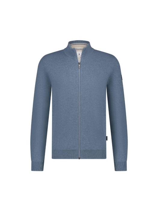 State of Art Cardigan Plain Patte Grijsblauw
