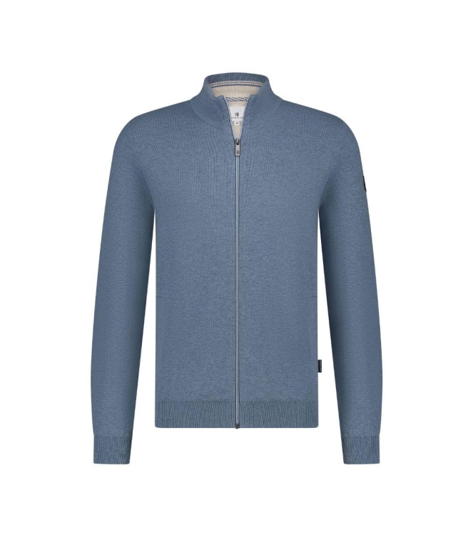 State of Art Cardigan Plain Patte Grijsblauw