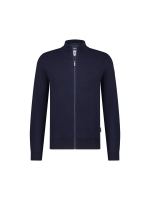 State of Art Cardigan Plain Patte Donkerblauw