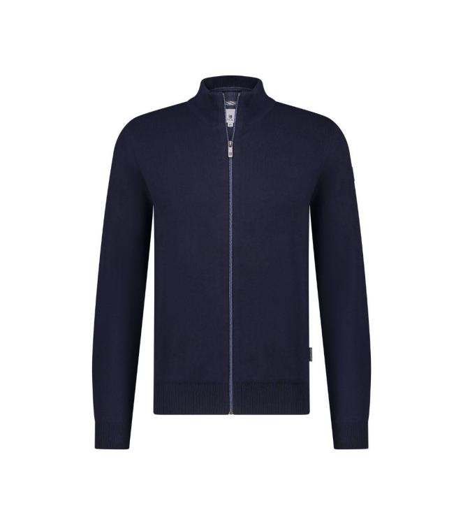 State of Art Cardigan Plain Patte Donkerblauw