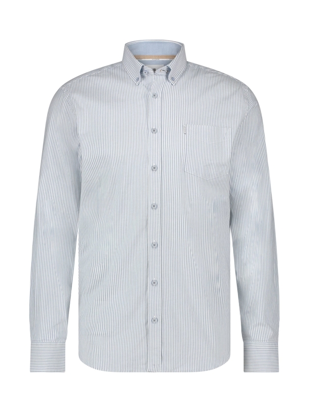 State of Art Shirt LS Striped Oxf Wit