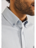 State of Art Shirt LS Striped Oxf Wit