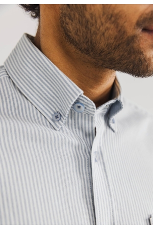 State of Art Shirt LS Striped Oxf Wit