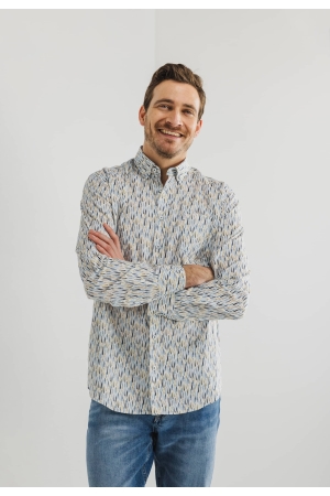 State of Art Shirt LS Print Popli Wit