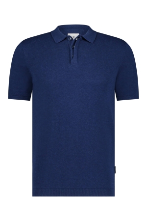 State of Art Poloshirt Knitted SS Kobalt