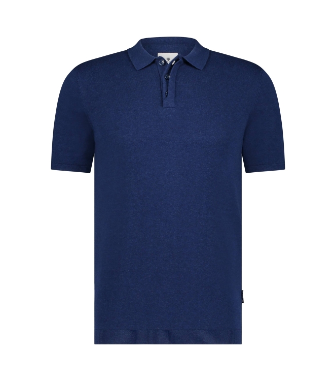 State of Art Poloshirt Knitted SS Kobalt
