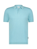 State of Art Poloshirt Knitted SS Mintblauw
