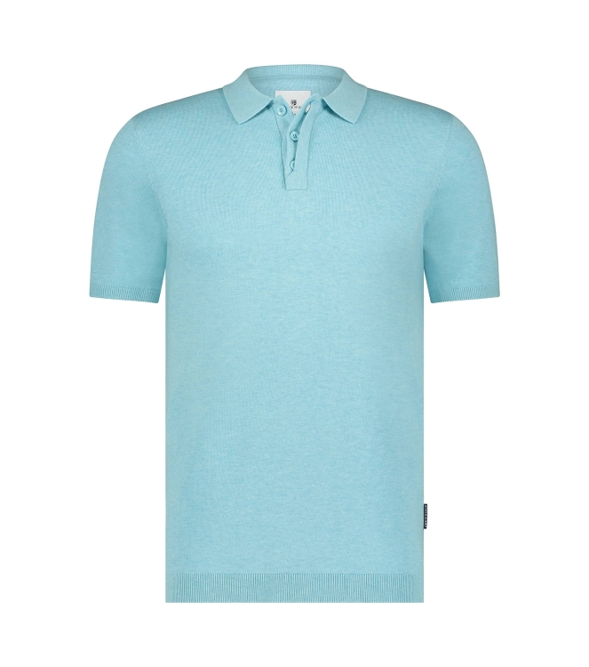 State of Art Poloshirt Knitted SS Mintblauw